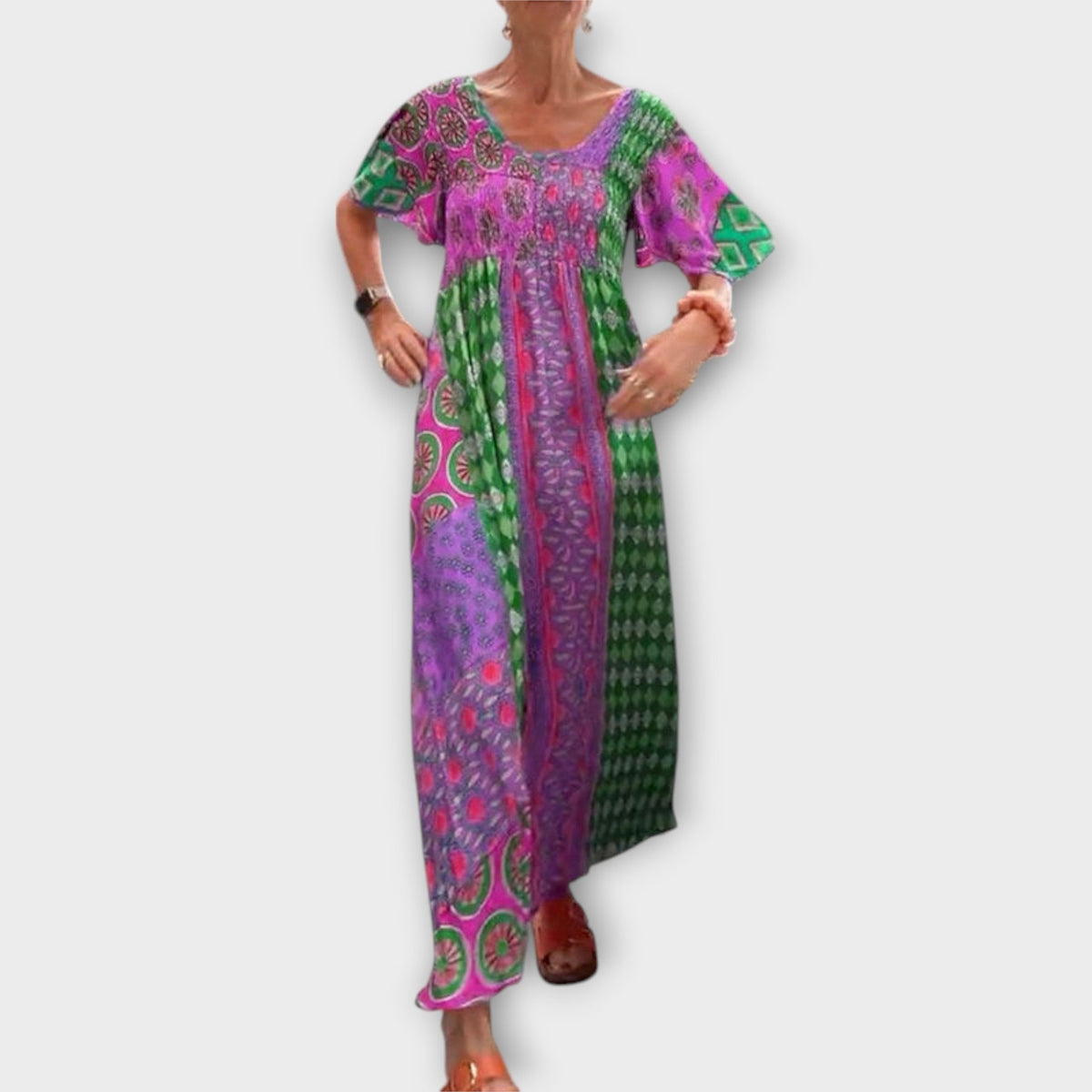 Style200™ | Melania - Colorful Boho Dress for Any Occasion