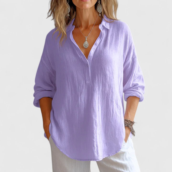 Franzina™ | Stylish Linen Blouse for Every Occasion