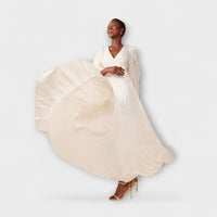 Style200™ | Elsa Cream Maxi Dress – Ideal for Summer Events