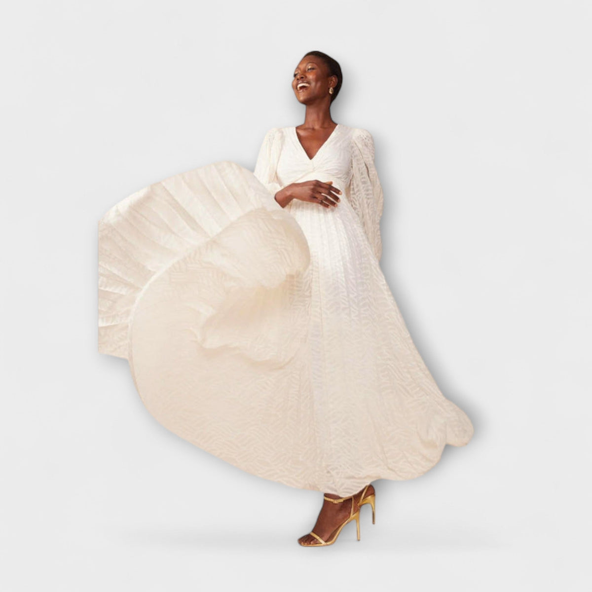 Style200™ | Elsa Cream Maxi Dress – Ideal for Summer Events