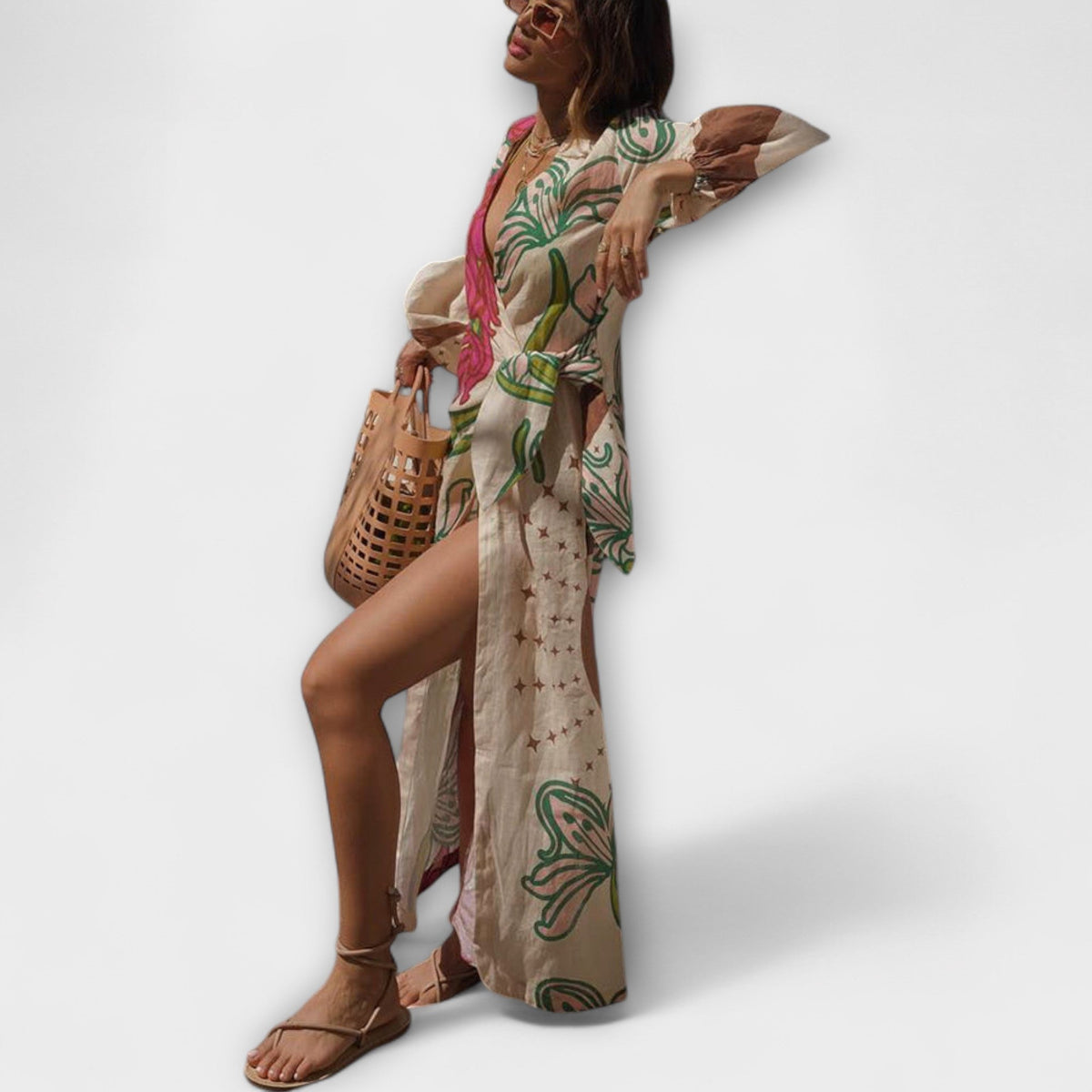Style200™ | Tracey - Stylish Tie Maxi Dress for Any Occasion