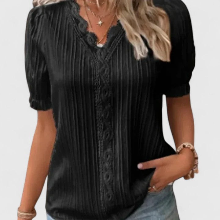 Avienne™ | Chic V-Neck Blouse for Any Occasion