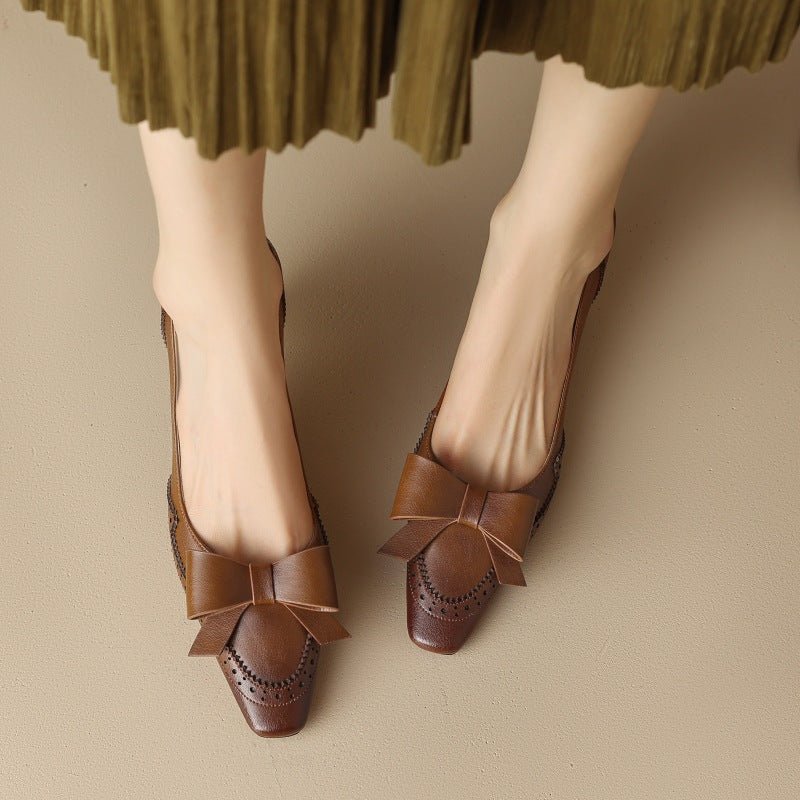 Josephine™ | Bow Brogue Kitten Heels
