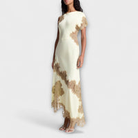 Style200™ | Margaret - Satin and Lace Maxi Dress for Special Occasions