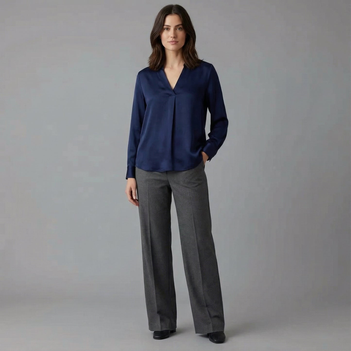 Calira | Twist Detail V-Neck Blouse