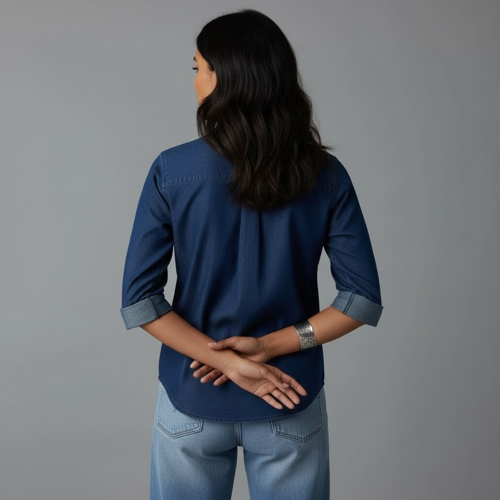 Nerelle | Lightweight V-Neck Button-Down Top