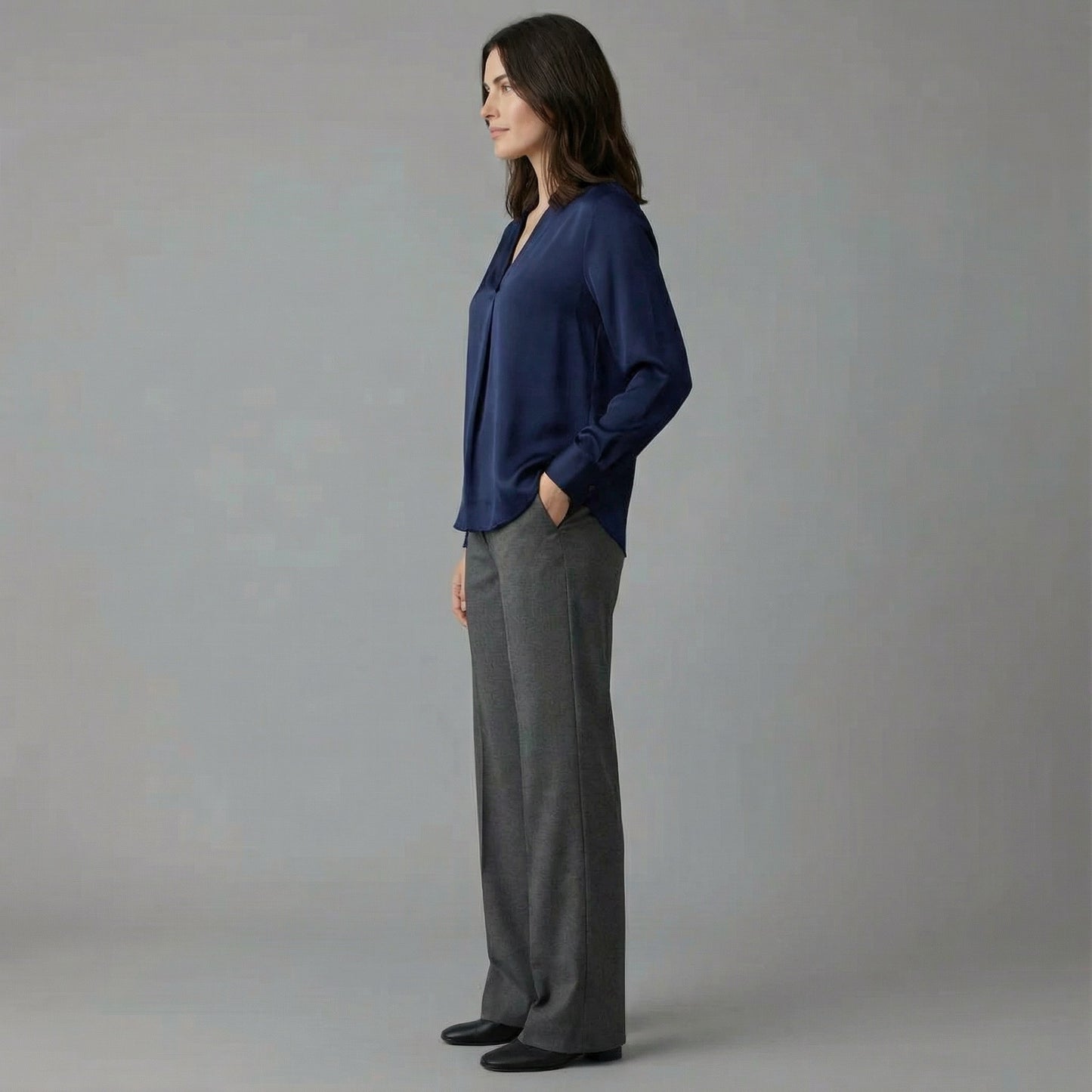 Calira | Twist Detail V-Neck Blouse