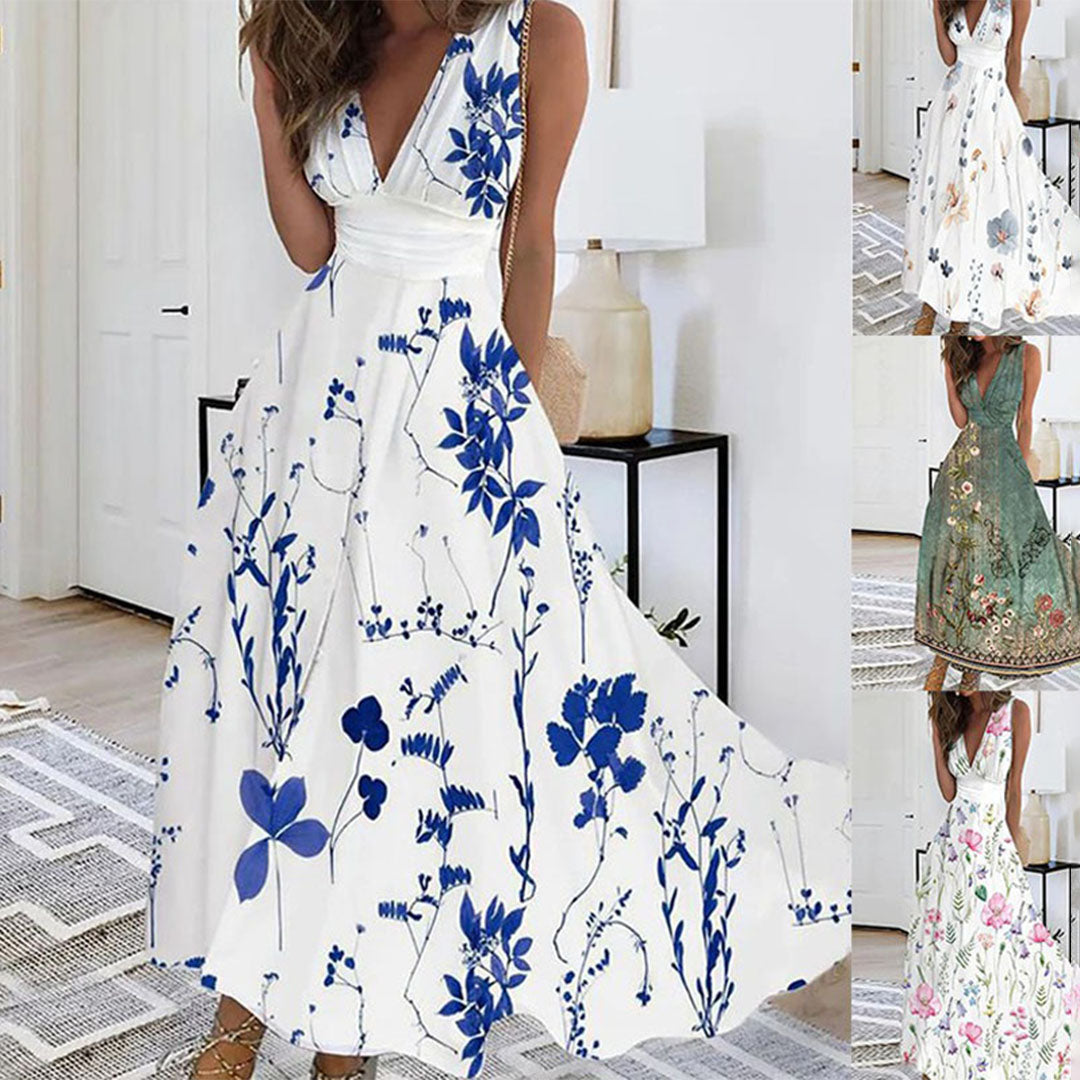 Ella™ | Women’s Sleeveless V-Neck Maxi Dress