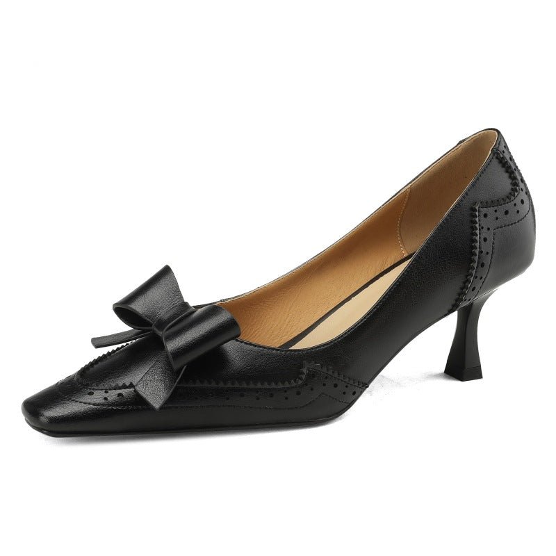 Josephine™ | Bow Brogue Kitten Heels