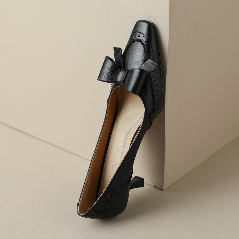 Josephine™ | Bow Brogue Kitten Heels