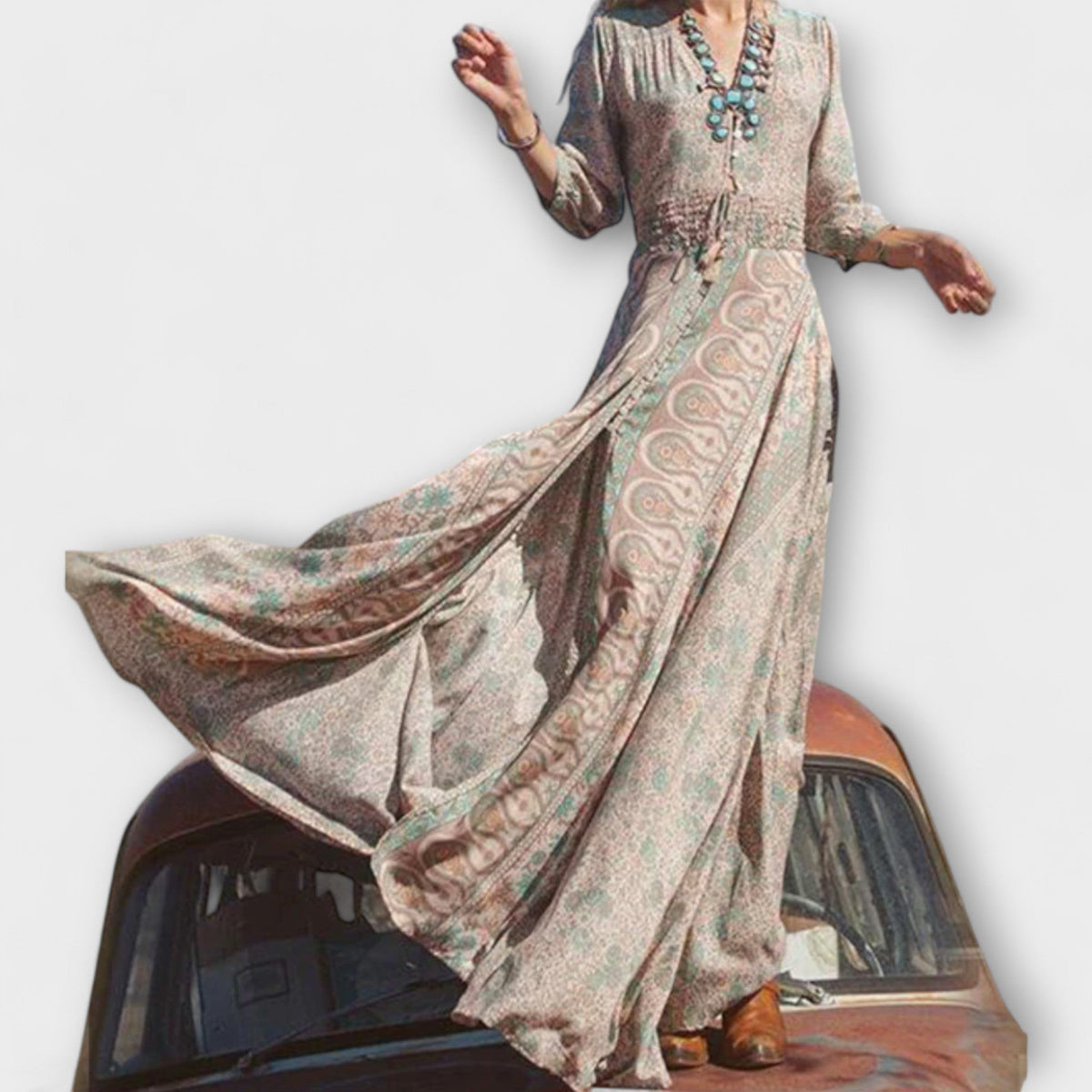 Bohemian Maxi Dress for Festivals and Beach Days