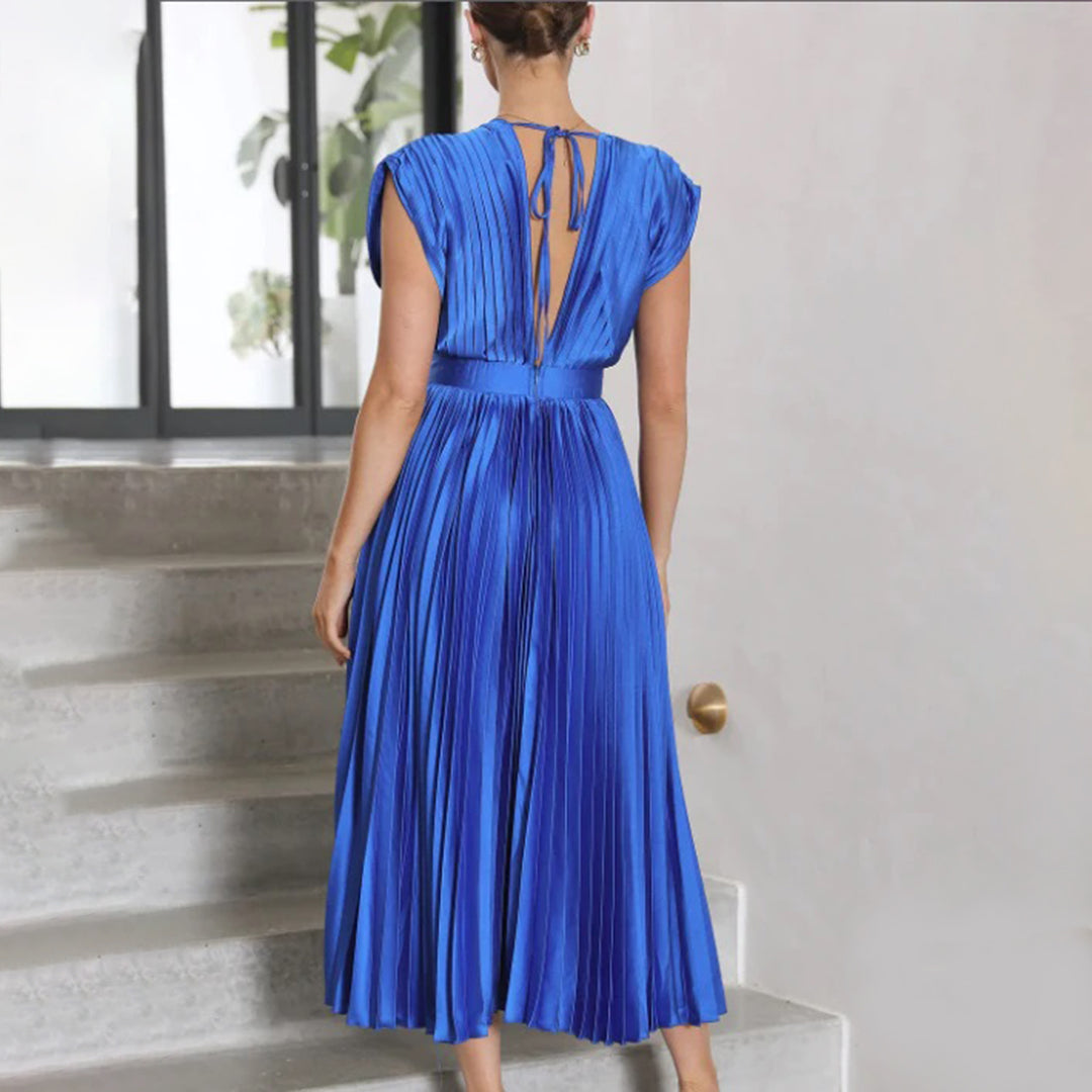 Camille | V-Neck Wedding Guest Midi Dress