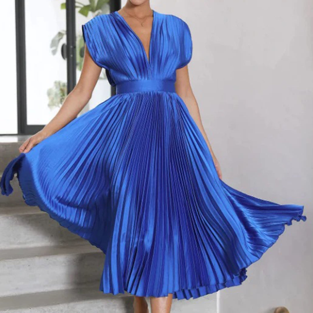 Camille | V-Neck Wedding Guest Midi Dress