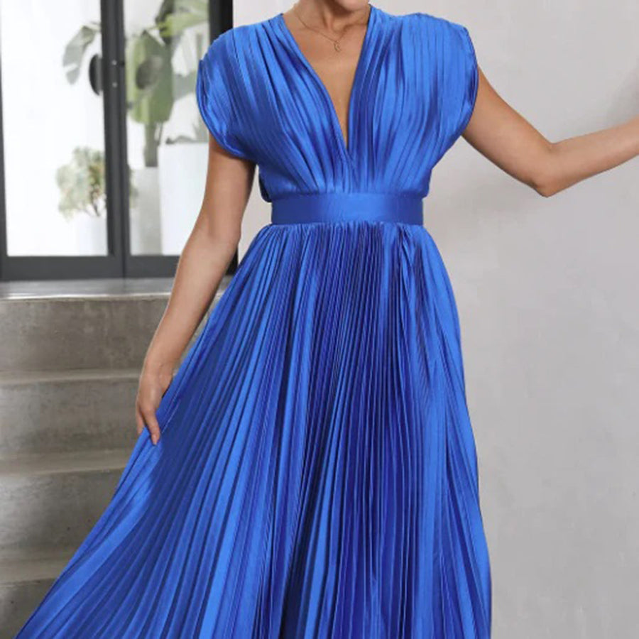 Camille | V-Neck Wedding Guest Midi Dress