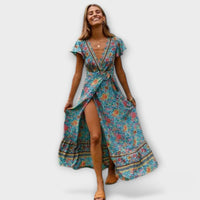 Style200™ | Shylin Boho Maxi Dress in Flowing Fabric for Any Occasion
