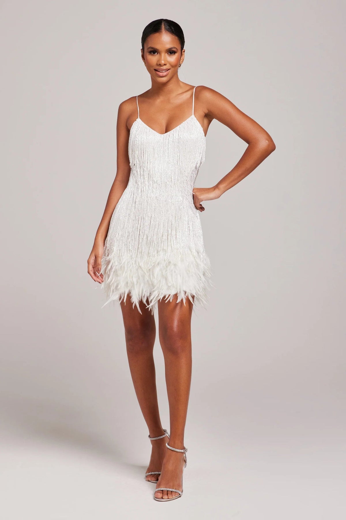 Margaret™ | Women's Fringe Feather Cocktail Dress for Events