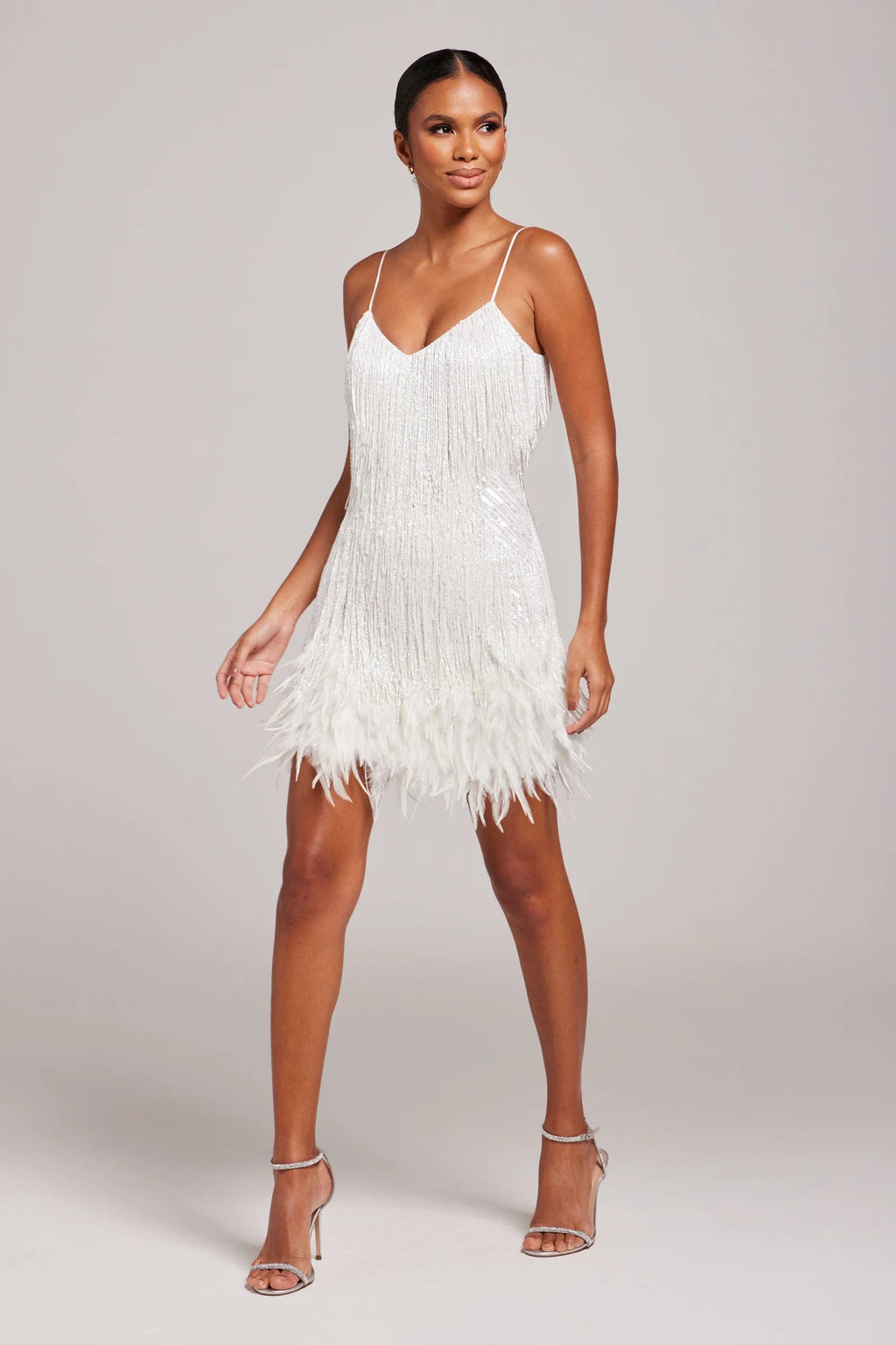 Margaret™ | Women's Fringe Feather Cocktail Dress for Events