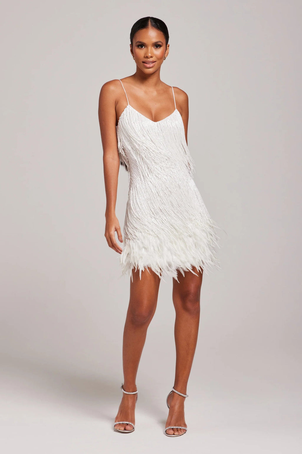Margaret™ | Women's Fringe Feather Cocktail Dress for Events