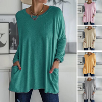 Ruby™ | Women's Oversized Long Sleeve Tunic Top with Pockets