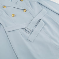 Vera™ | Chic Cape Blazer Mini Dress with Belt & Gold Accents