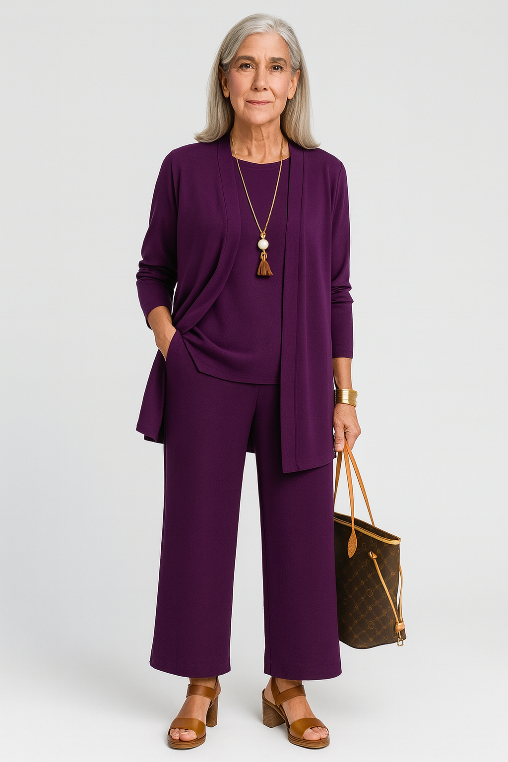 Blair™ | Women's 3-Piece Cardigan Tank Top & Wide Leg Pants Set