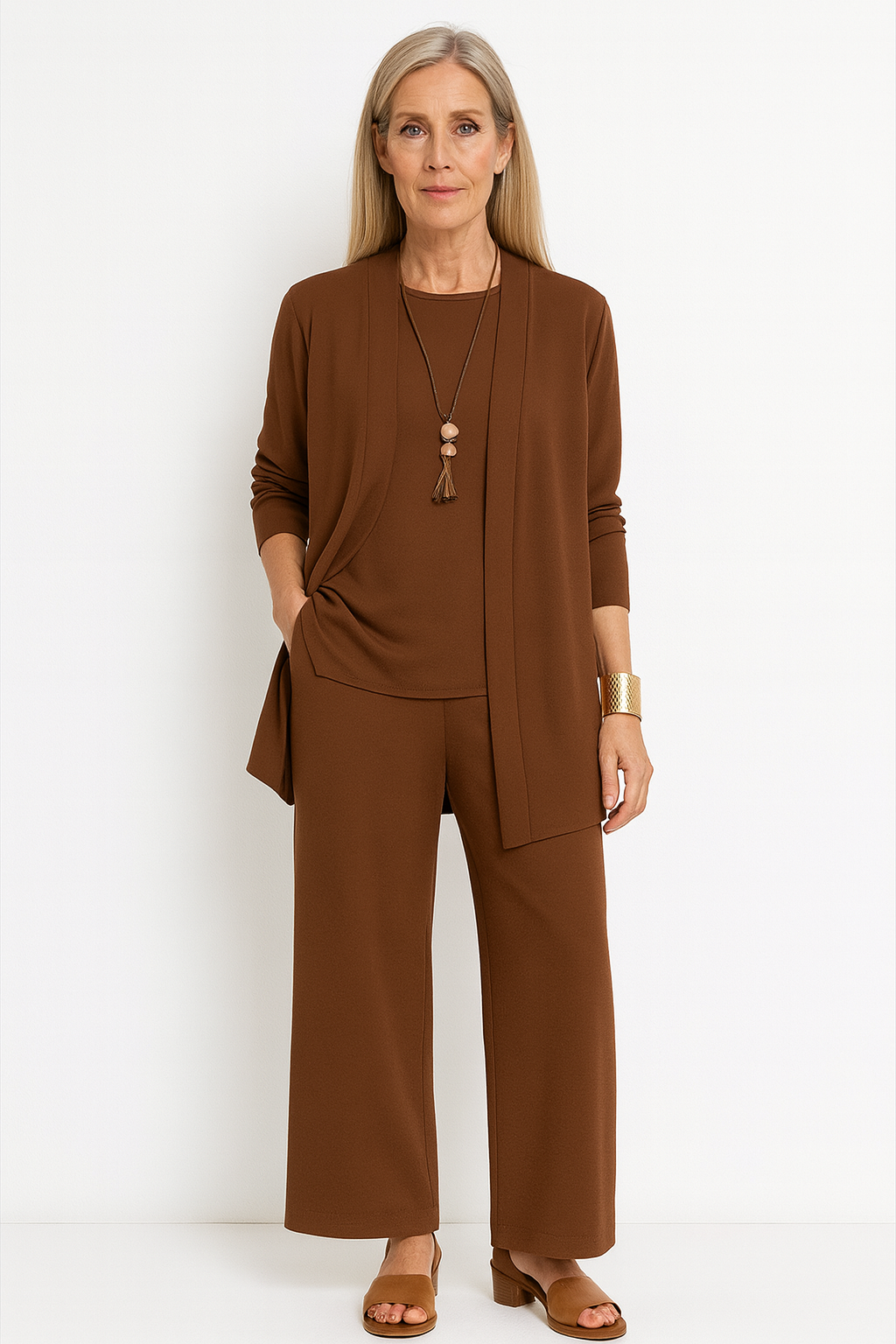 Blair™ | Women's 3-Piece Cardigan Tank Top & Wide Leg Pants Set