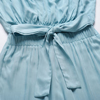 Sandy™ | Women's Strapless Tie Waist Wide Leg Jumpsuit