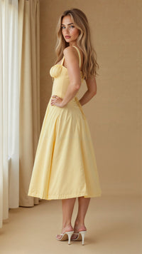 Penelope™ | Corset Midi Dress – Flattering Fit for Any Occasion