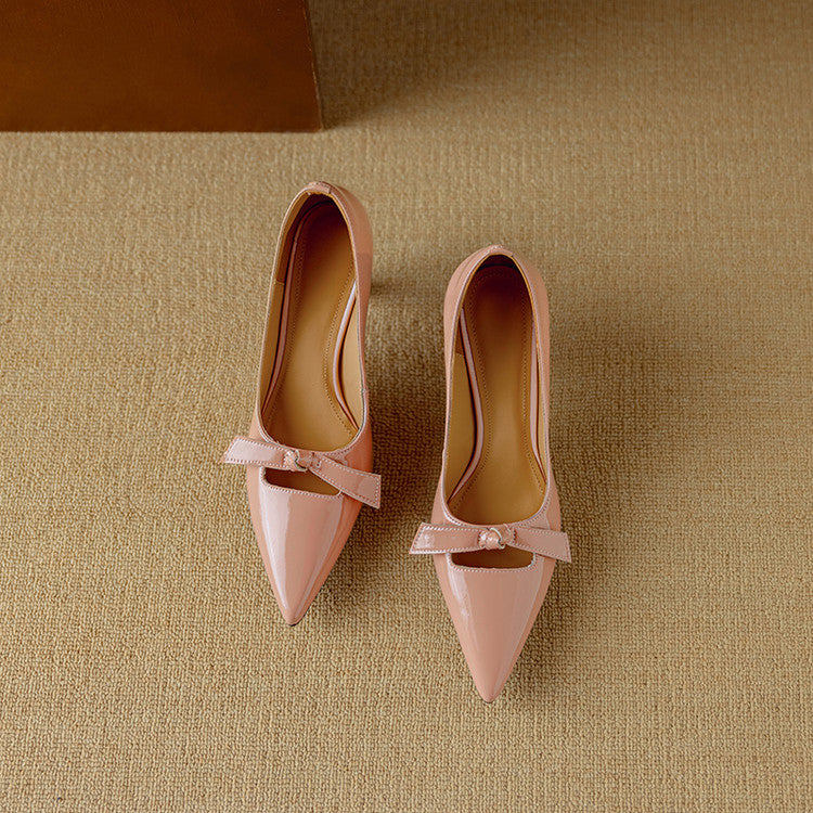 Rosalind™ | Women's Bow Detail Pumps Pointed Toe Kitten Heel Shoes