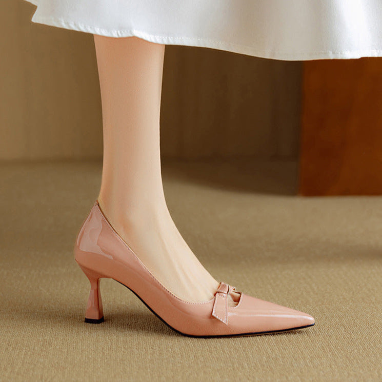 Rosalind™ | Women's Bow Detail Pumps Pointed Toe Kitten Heel Shoes