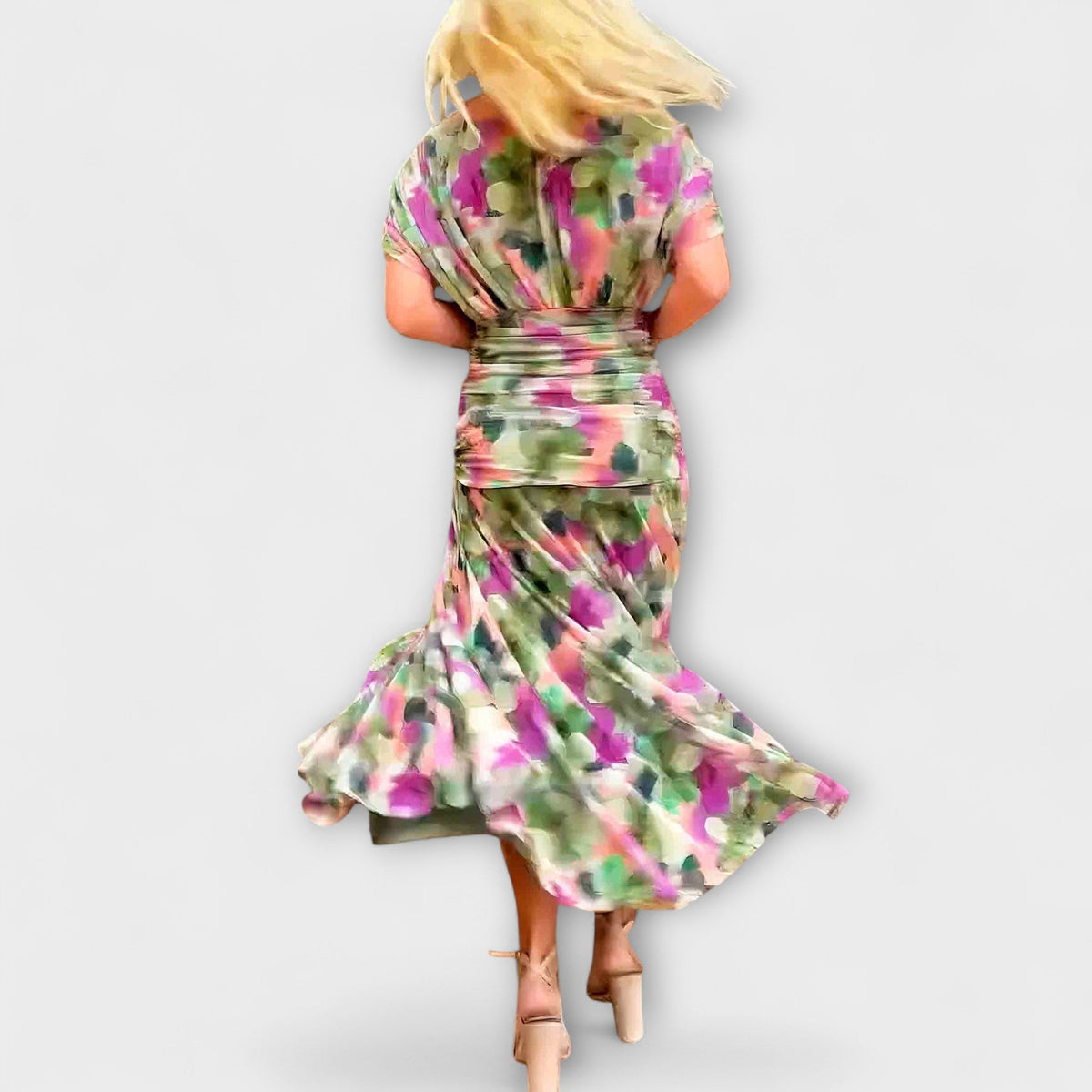 Style200™ | Aurora - Chic V-Neck Maxi Dress for Any Occasion