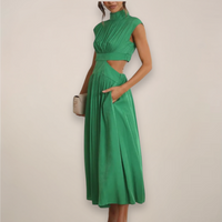 Harriet™ | Chic Cap Sleeve Maxi Dress with Cut-Out Waist