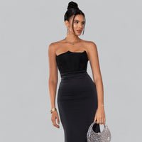 Ava™ | Velvet Strapless Corset Maxi Dress for Special Occasions