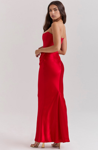 Camellia | Women's Wedding Guest Lace Strapless Dress Evening