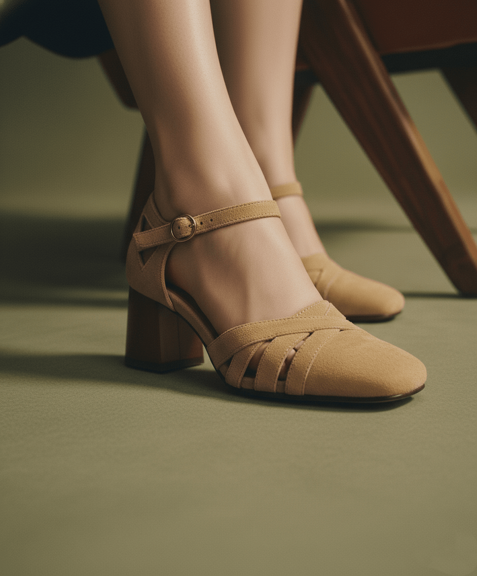 Wilhelmina™ | Caged Strappy Block Heels