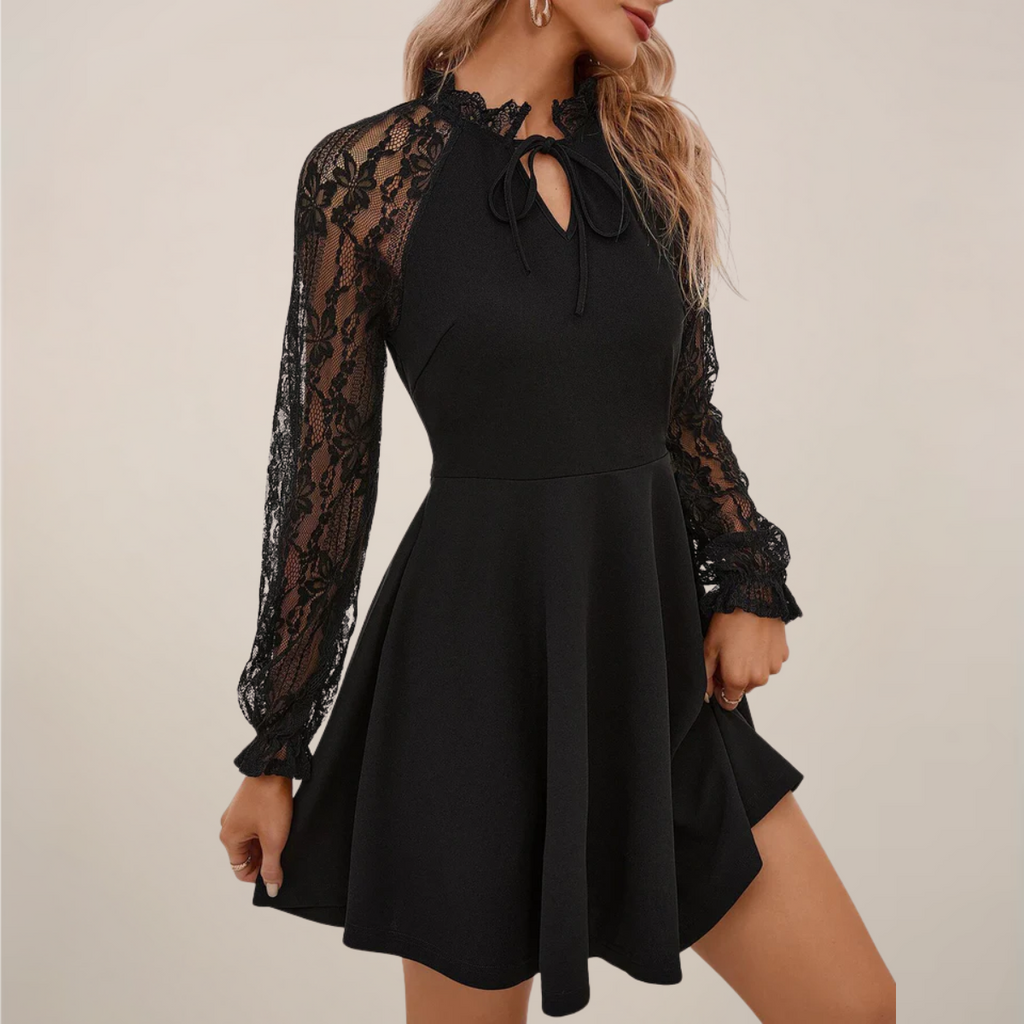 Nadia™ | Chic Lace Sleeve Mini Dress for Special Occasions