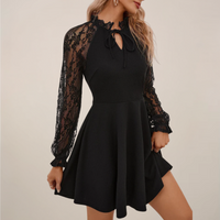 Nadia™ | Chic Lace Sleeve Mini Dress for Special Occasions