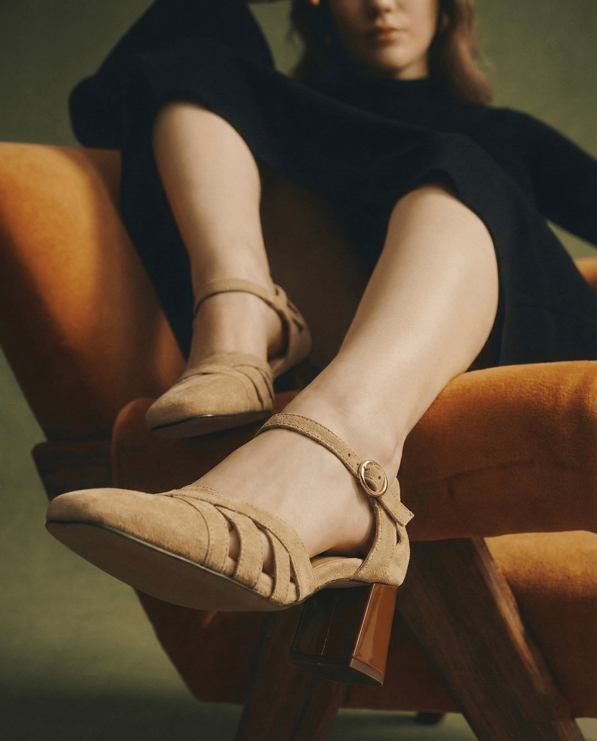 Wilhelmina™ | Caged Strappy Block Heels