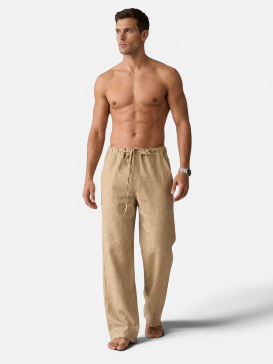 Hollis Relaxed Linen-Blend Trousers