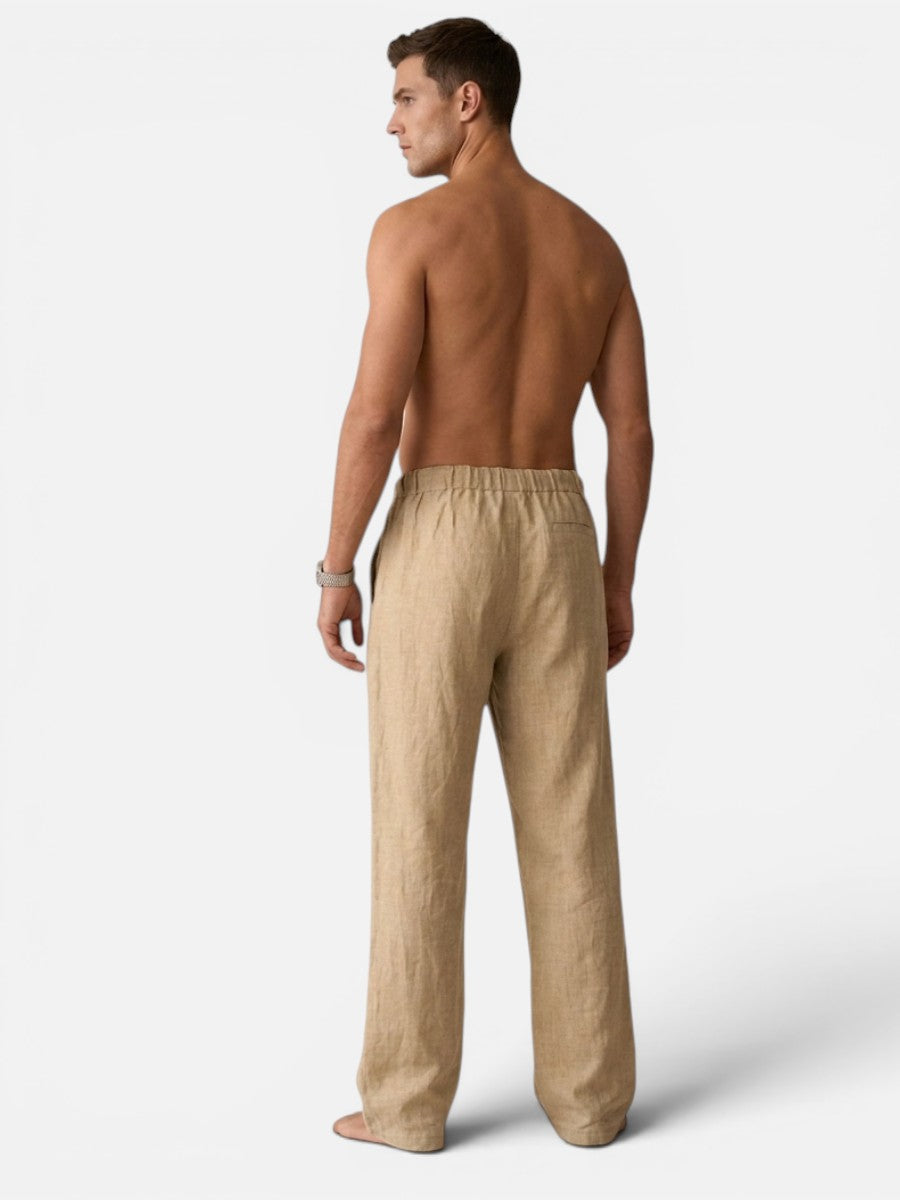Hollis Relaxed Linen-Blend Trousers