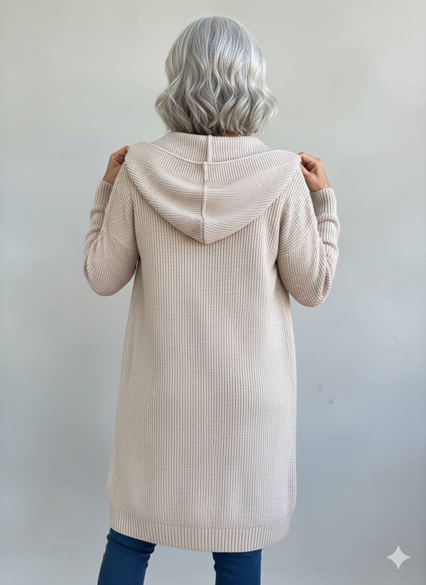Reese | Long Cardigan with Button Front Detail