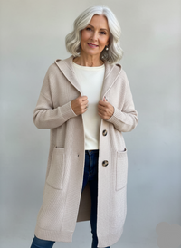 Reese | Long Cardigan with Button Front Detail