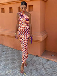 Isabella™ | Stylish Women’s One-Shoulder Printed Dress