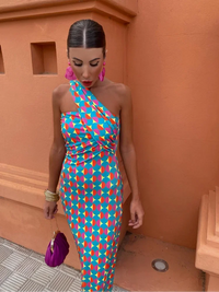 Isabella™ | Stylish Women’s One-Shoulder Printed Dress