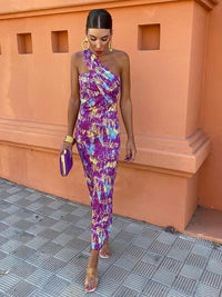 Isabella™ | Stylish Women’s One-Shoulder Printed Dress