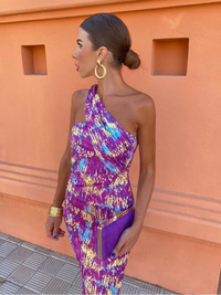 Isabella™ | Stylish Women’s One-Shoulder Printed Dress