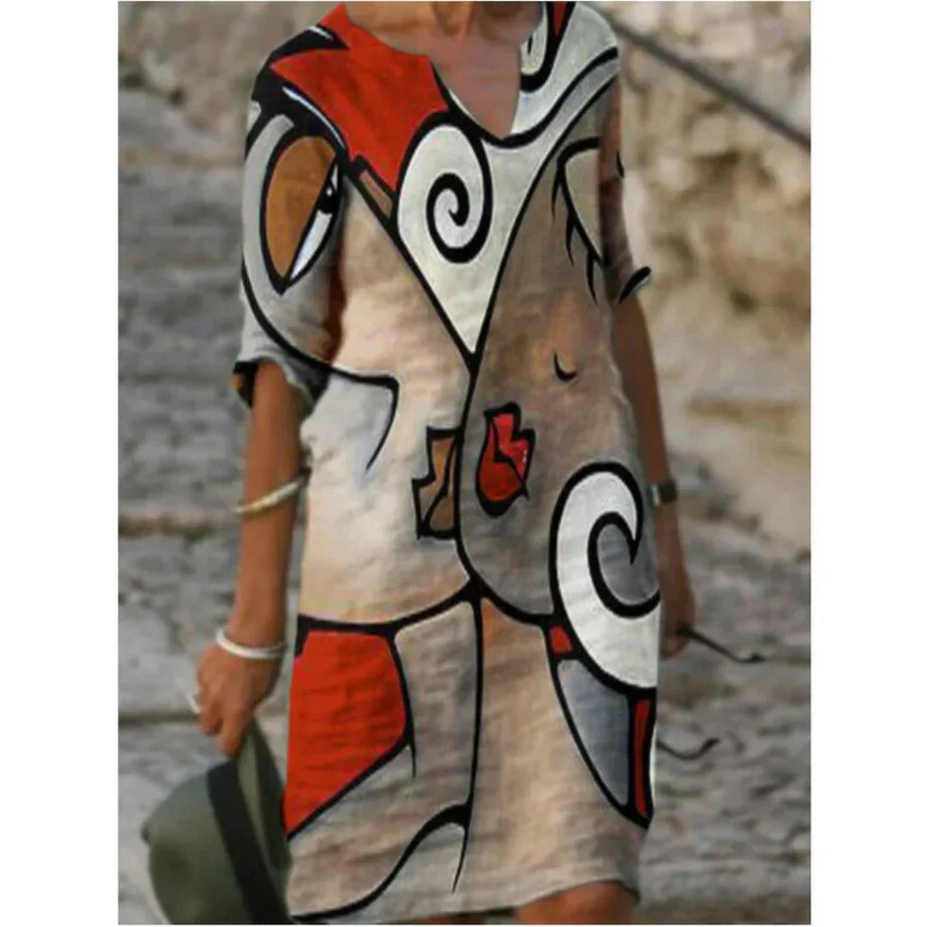 Isabella™ | Women’s Floral V-Neck Midi Dress