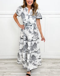 Eliza™ | Classic Toile Maxi Dress for Any Occasion