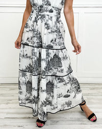 Eliza™ | Classic Toile Maxi Dress for Any Occasion