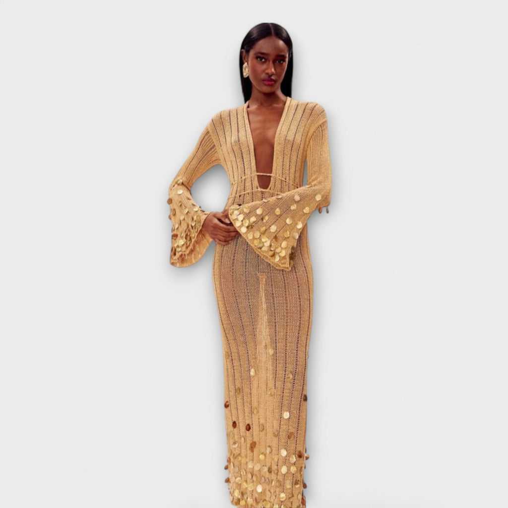 Style200™ | Nova Maxi Signature Dress - Chic Fabric for Any Occasion